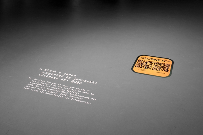 Ausstellungsansicht Clubnetz AR von Blank & Jeron. Foto Luca Girardini, CC NC-SA 4.0